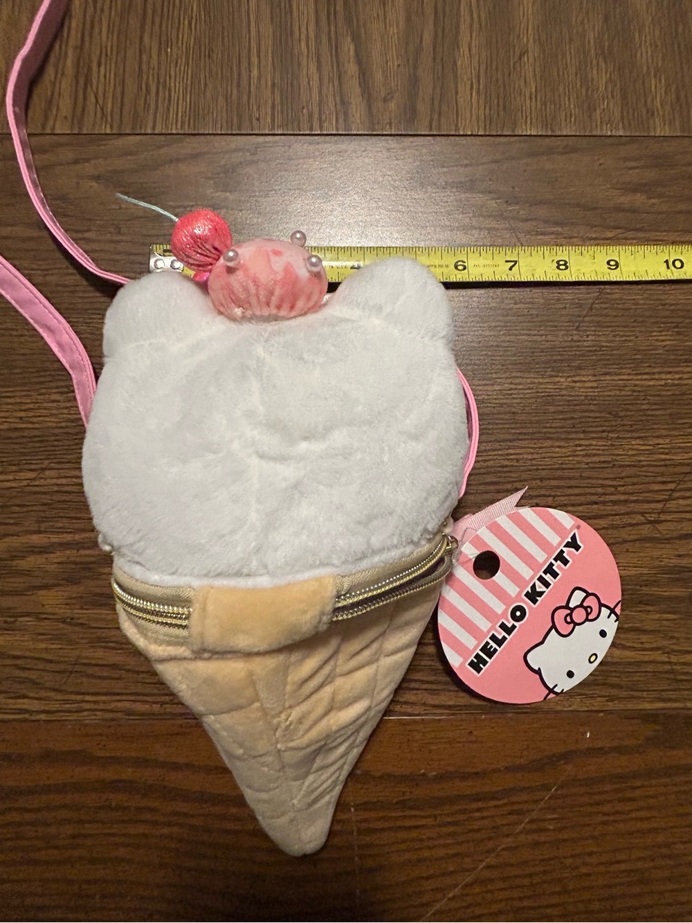 Hello Kitty White & Pink Ice Cream Cone Crossbody Bag - Picture 3 of 5